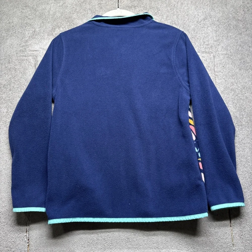 Lands' End Youth Fleece 1/4 Snap Pullover Jacket Large 10‎ 12 Colorblock